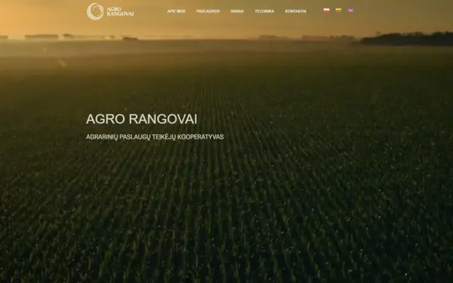 „Agro rangovai“ – vieno puslapio svetainė