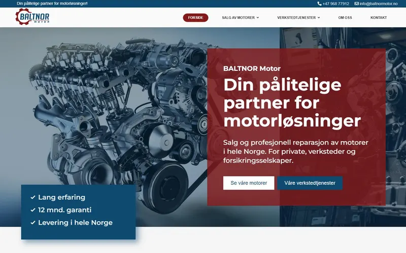 „Baltnor Motor“ – pirmas ekranas kompiuteryje