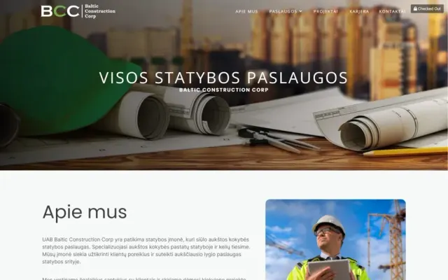 „Baltic Construction Corp“ – svetainė