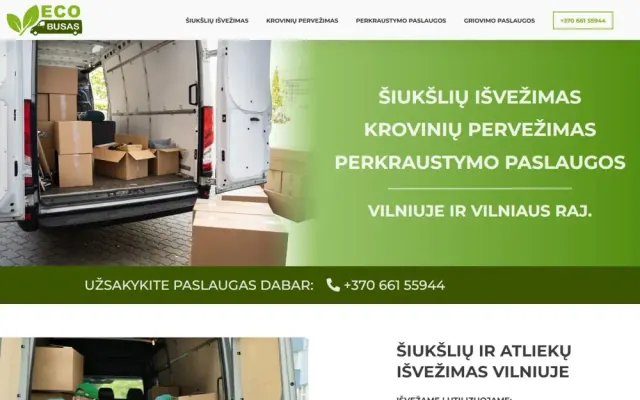 „ECO busas“ – svetainė