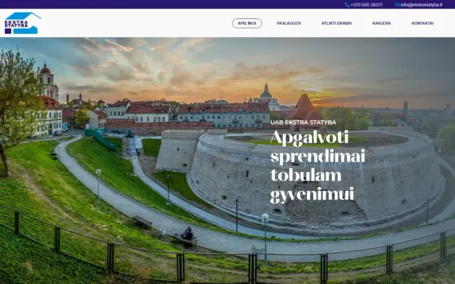 „UAB Ekstra statyba“ – svetainė