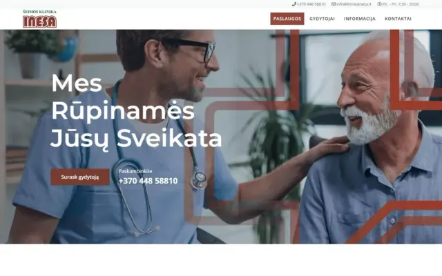 „Šeimos klinika INESA“ – svetainė