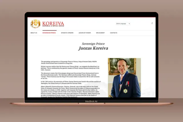 „Koreivos karališkieji namai“ – svetainė