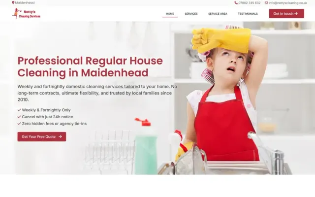„Netty's Cleaning Service“ – svetainė