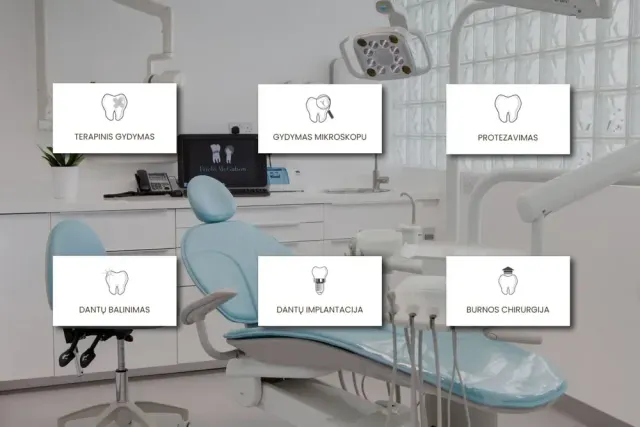 „Paslaugų piktogramos odontologijos klinikos svetainei“ – dizainas