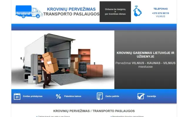 „Pervežimo studija“ – vieno puslapio svetainė