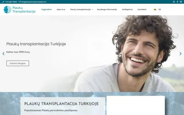 „Plaukų transplantacija“ – svetainė