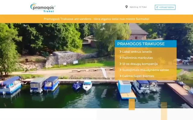 „Pramogos Trakuose“ – svetainė
