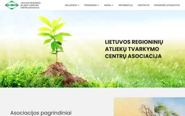 „Lietuvos regioninių atliekų tvarkymo centrų asociacija“ – svetainė