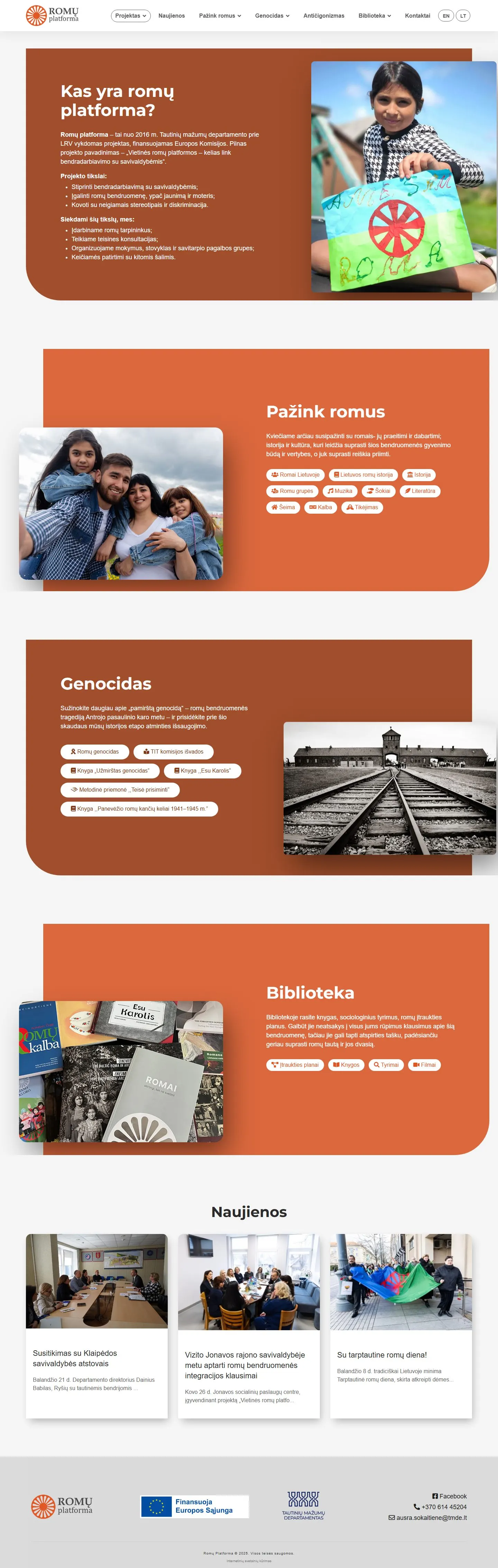 „Romų platforma“ – visas pagrindinis puslapis