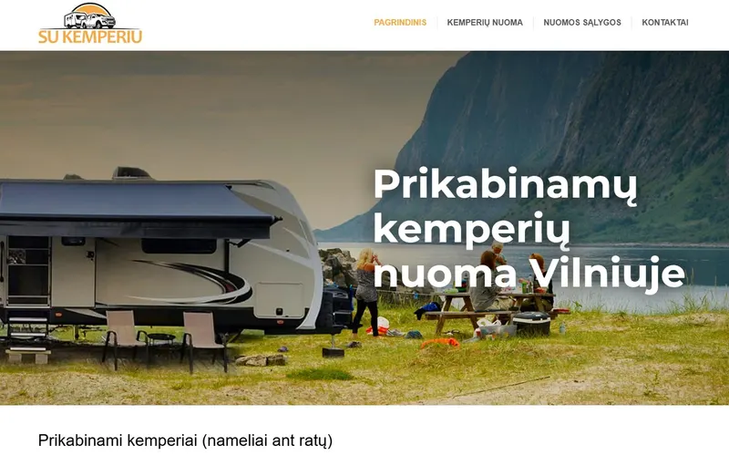 „Su kemperiu“ – pirmas ekranas kompiuteryje