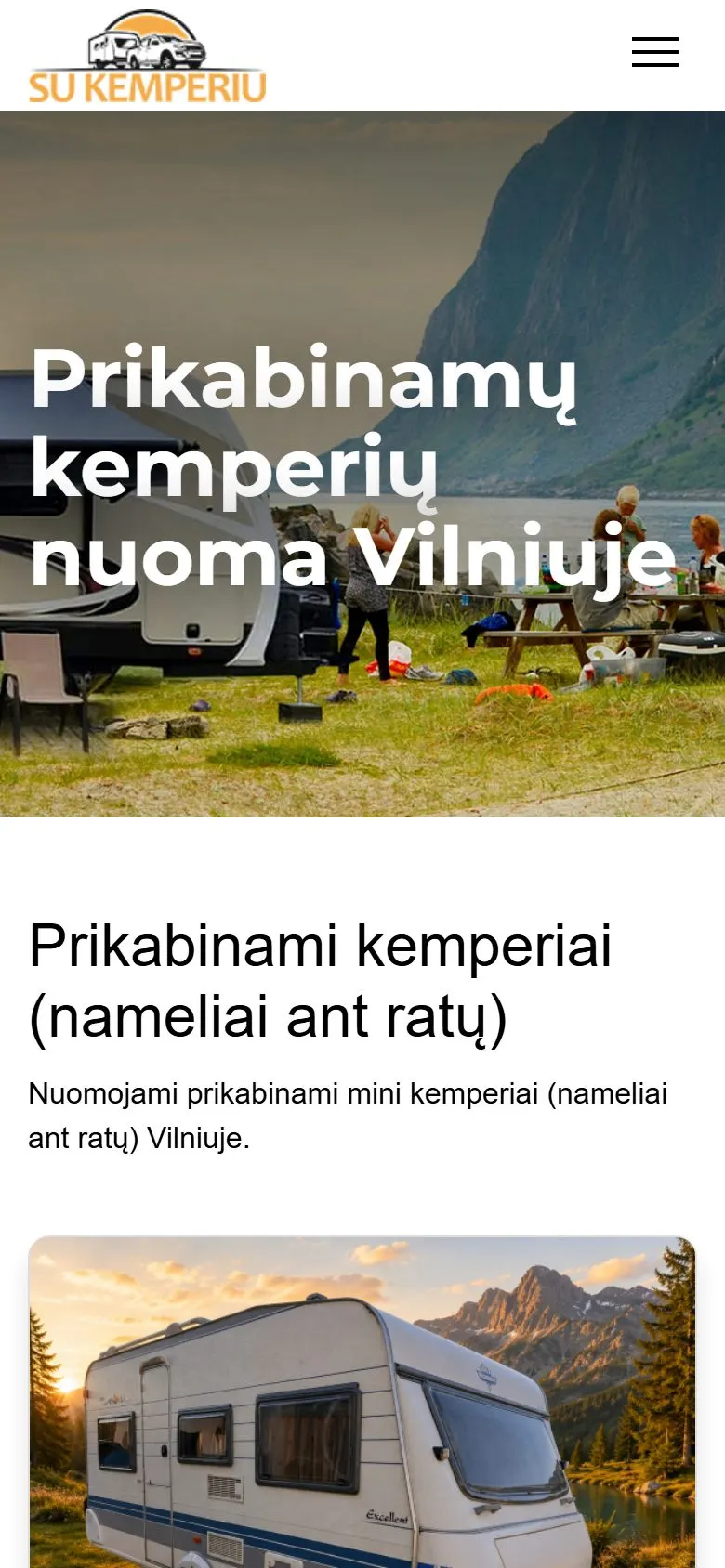 „Su kemperiu“ – svetainė telefone