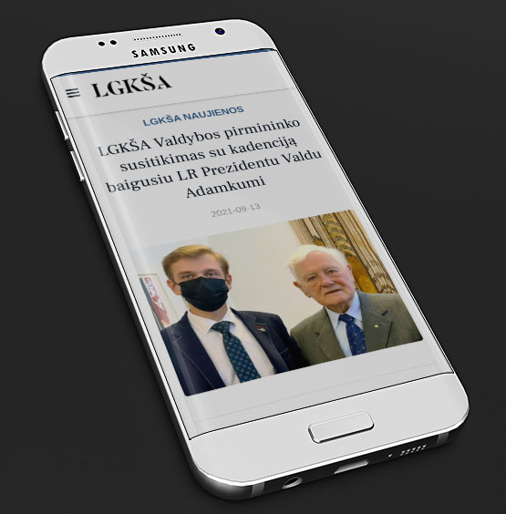 Internetinės svetainės mobili versija LGKŠA