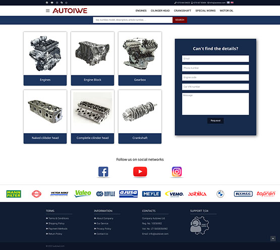 Создание онлайн-каталога Autoiwe