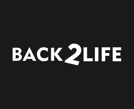 Logotipo Back 2 Life kūrimas