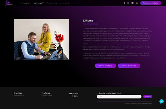 Создание сайтов с уникальным дизайном LAhome
