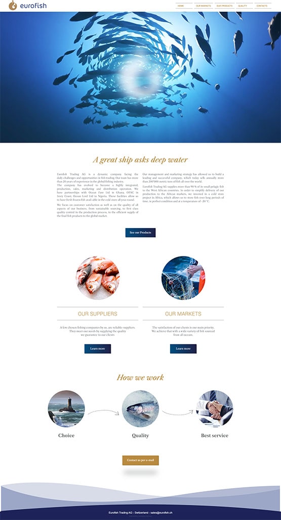 Веб сайт Eurofish
